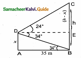 Samacheer Kalvi 10th Maths Guide Chapter 6 Trigonometry Unit Exercise 6 11