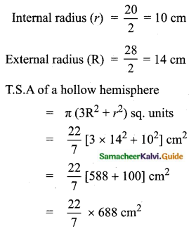 Samacheer Kalvi 10th Maths Guide Chapter 7 Mensuration Ex 7.1 Q9