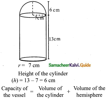 Samacheer Kalvi 10th Maths Guide Chapter 7 Mensuration Ex 7.3 Q1