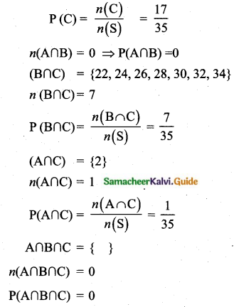 Samacheer Kalvi 10th Maths Guide Chapter 8 Statistics and Probability Ex 8.4 Q14
