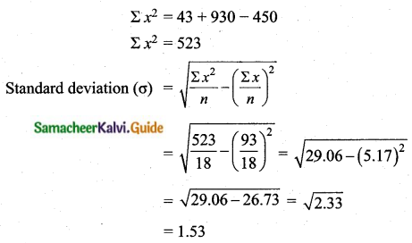 Samacheer Kalvi 10th Maths Guide Chapter 8 Statistics and Probability Unit Exercise 8 Q5.1