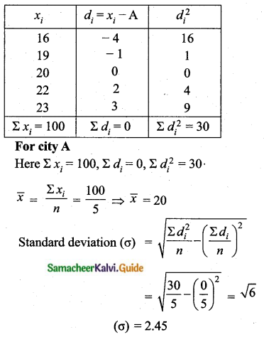 Samacheer Kalvi 10th Maths Guide Chapter 8 Statistics and Probability Unit Exercise 8 Q6.1