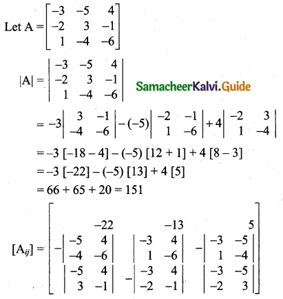 Samacheer Kalvi 11th Business Maths Guide Chapter 1 Matrices and Determinants Ex 1.2 Q3.5