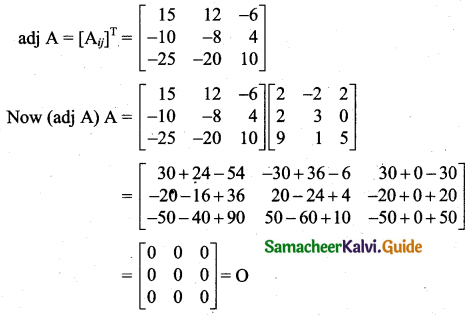 Samacheer Kalvi 11th Business Maths Guide Chapter 1 Matrices and Determinants Ex 1.2 Q5.1