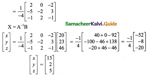 Samacheer Kalvi 11th Business Maths Guide Chapter 1 Matrices and Determinants Ex 1.3 Q5.3