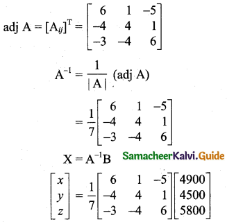 Samacheer Kalvi 11th Business Maths Guide Chapter 1 Matrices and Determinants Ex 1.3 Q6.3