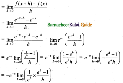 Samacheer Kalvi 11th Business Maths Guide Chapter 5 Differential Calculus Ex 5.4 Q1.1