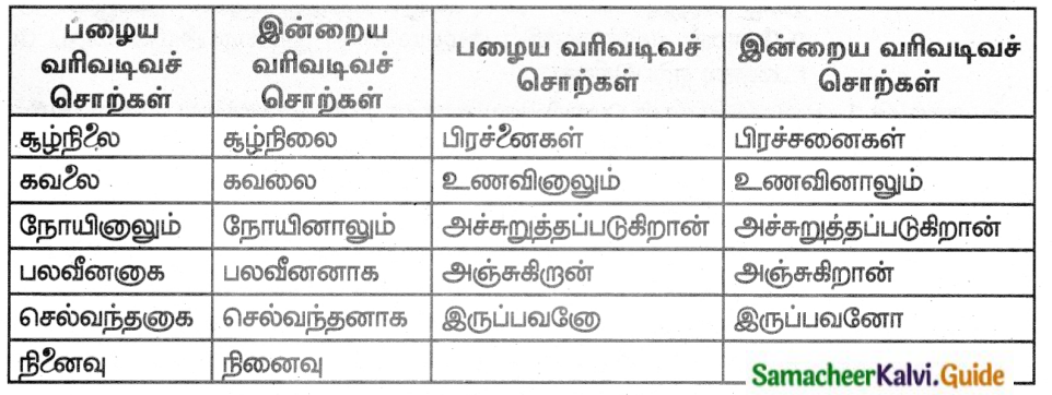 Samacheer Kalvi 8th Tamil Guide Chapter 1.3 தமிழ் வரிவடிவ வளர்ச்சி 1