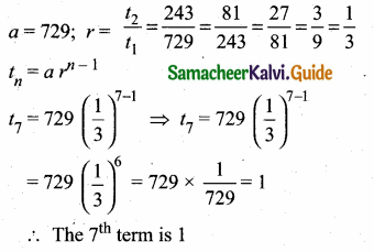 Samacheer Kalvi 10th Maths Guide Chapter 2 Numbers and Sequences Ex 2.7 7
