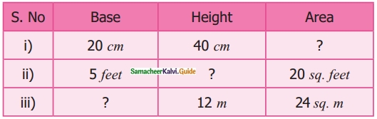 Samacheer Kalvi 6th Maths Guide Term 3 Chapter 3 Perimeter and Area Ex 3.1 3