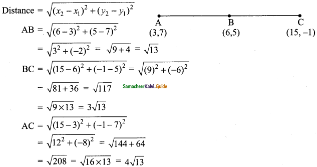 Samacheer Kalvi 9th Maths Guide Chapter 5 Coordinate Geometry Additional Questions 4