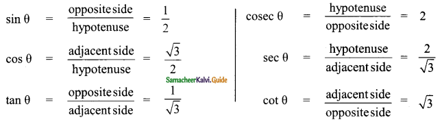 Samacheer Kalvi 9th Maths Guide Chapter 6 Trigonometry Ex 6.1 6