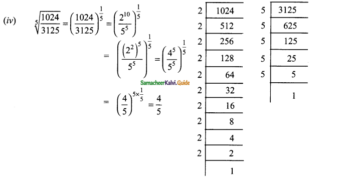 Samacheer Kalvi 9th Maths Guide Chapter 2 Real Numbers Ex 2.5 5