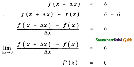Samacheer Kalvi 11th Maths Guide Chapter 10 Differentiability and Methods of Differentiation Ex 10.1 1