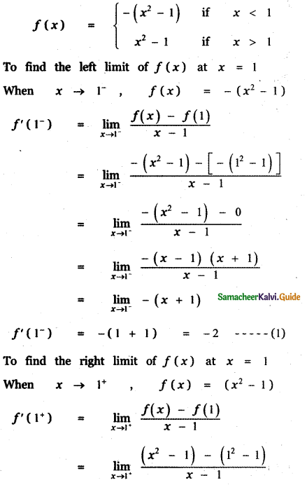 Samacheer Kalvi 11th Maths Guide Chapter 10 Differentiability and Methods of Differentiation Ex 10.1 16
