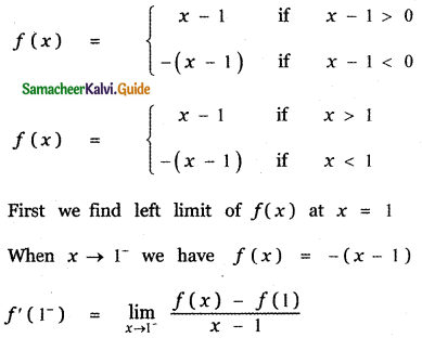 Samacheer Kalvi 11th Maths Guide Chapter 10 Differentiability and Methods of Differentiation Ex 10.1 5