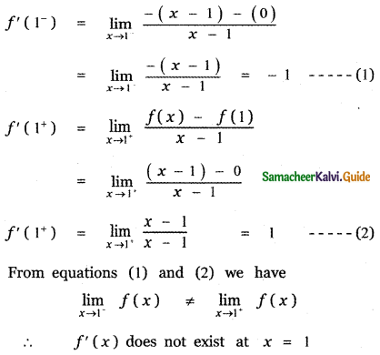Samacheer Kalvi 11th Maths Guide Chapter 10 Differentiability and Methods of Differentiation Ex 10.1 6
