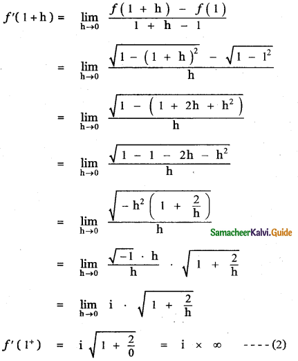Samacheer Kalvi 11th Maths Guide Chapter 10 Differentiability and Methods of Differentiation Ex 10.1 9
