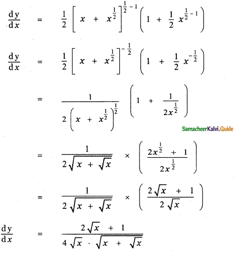 Samacheer Kalvi 11th Maths Guide Chapter 10 Differentiability and Methods of Differentiation Ex 10.3 16