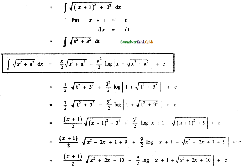 Samacheer Kalvi 11th Maths Guide Chapter 11 Integral Calculus Ex 11.12 2