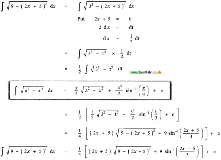 Samacheer Kalvi 11th Maths Guide Chapter 11 Integral Calculus Ex 11.12