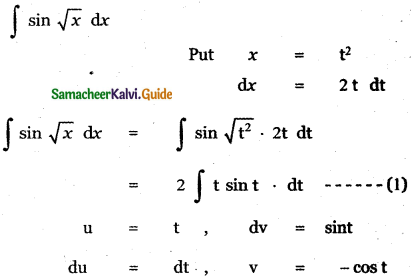 Samacheer Kalvi 11th Maths Guide Chapter 11 Integral Calculus Ex 11.13 70