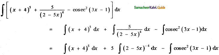 Samacheer Kalvi 11th Maths Guide Chapter 11 Integral Calculus Ex 11.3 1