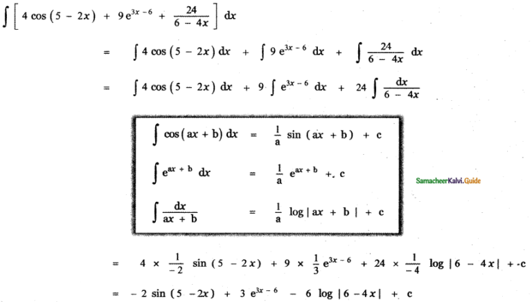 Samacheer Kalvi 11th Maths Guide Chapter 11 Integral Calculus Ex 11.3