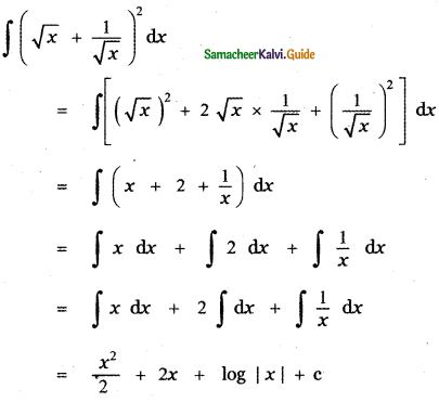 Samacheer Kalvi 11th Maths Guide Chapter 11 Integral Calculus Ex 11.5 5