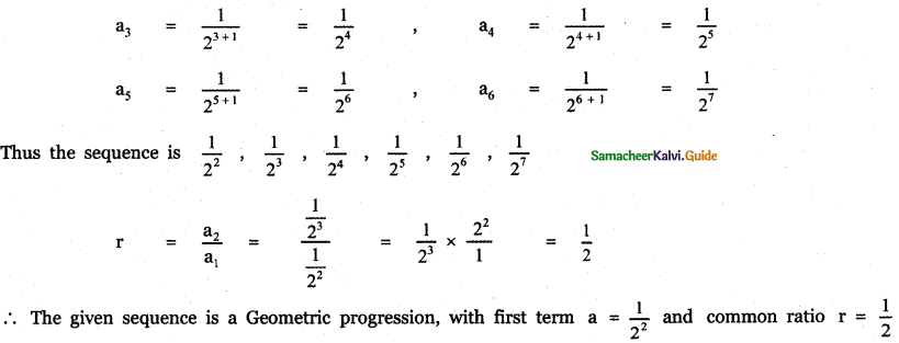 Samacheer Kalvi 11th Maths Guide Chapter 5 Binomial Theorem, Sequences and Series Ex 5.2 3