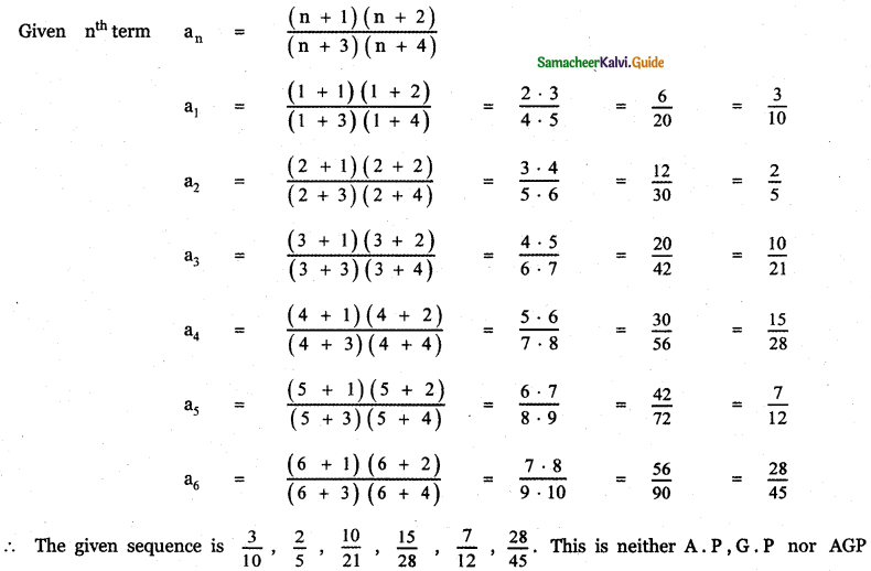 Samacheer Kalvi 11th Maths Guide Chapter 5 Binomial Theorem, Sequences and Series Ex 5.2 4