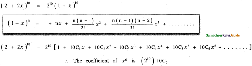Samacheer Kalvi 11th Maths Guide Chapter 5 Binomial Theorem, Sequences and Series Ex 5.5 1