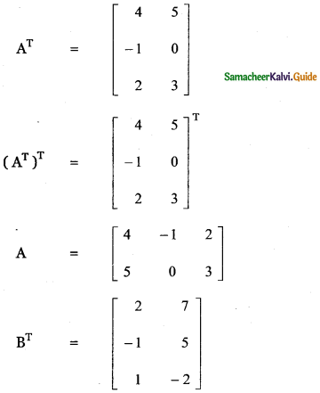 Samacheer Kalvi 11th Maths Guide Chapter 7 Matrices and Determinants Ex 7.1 39