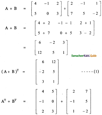 Samacheer Kalvi 11th Maths Guide Chapter 7 Matrices and Determinants Ex 7.1 40