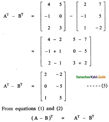 Samacheer Kalvi 11th Maths Guide Chapter 7 Matrices and Determinants Ex 7.1 43