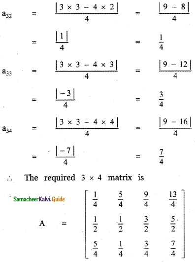 Samacheer Kalvi 11th Maths Guide Chapter 7 Matrices and Determinants Ex 7.1 6