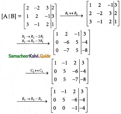 Samacheer Kalvi 12th Maths Guide Chapter 1 Applications of Matrices and Determinants Ex 1.5 1