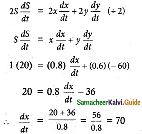 Samacheer Kalvi 12th Maths Guide Chapter 7 Applications of Differential Calculus Ex 7.1 10