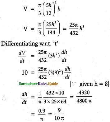 Samacheer Kalvi 12th Maths Guide Chapter 7 Applications of Differential Calculus Ex 7.1 5