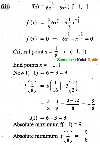 Samacheer Kalvi 12th Maths Guide Chapter 7 Applications of Differential Calculus Ex 7.6 1