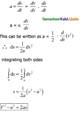 Samacheer Kalvi 11th Physics Guide Chapter 2 Kinematics 27
