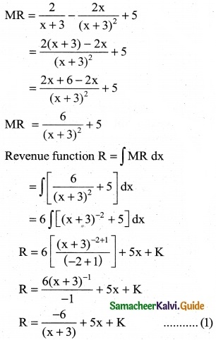 Samacheer Kalvi 12th Business Maths Guide Chapter 3 Integral Calculus II Miscellaneous Problems 1
