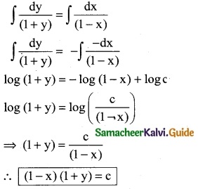 Samacheer Kalvi 12th Business Maths Guide Chapter 4 Differential Equations Ex 4.2 5