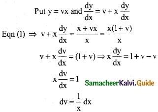 Samacheer Kalvi 12th Business Maths Guide Chapter 4 Differential Equations Ex 4.3 1