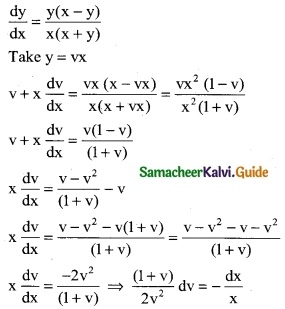 Samacheer Kalvi 12th Business Maths Guide Chapter 4 Differential Equations Ex 4.6 8