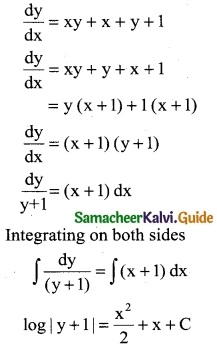 Samacheer Kalvi 12th Business Maths Guide Chapter 4 Differential Equations Miscellaneous Problems 12