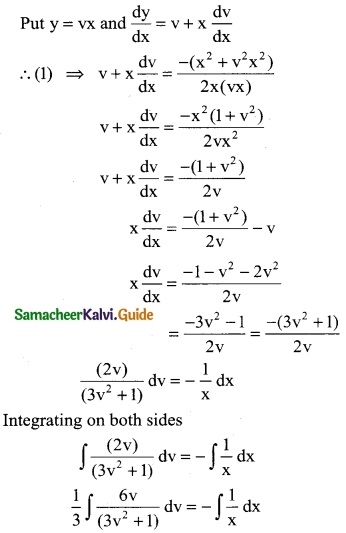 Samacheer Kalvi 12th Business Maths Guide Chapter 4 Differential Equations Miscellaneous Problems 5