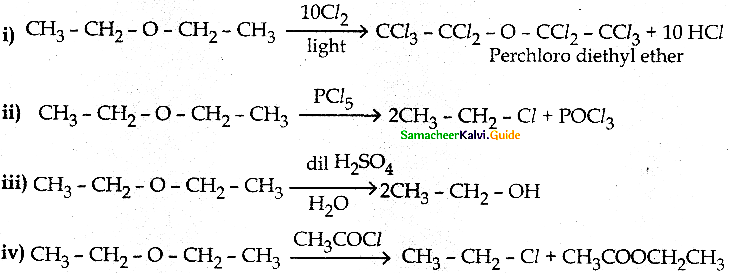 Samacheer Kalvi 12th Chemistry Guide Chapter 11 Hydroxy Compounds and Ethers 141