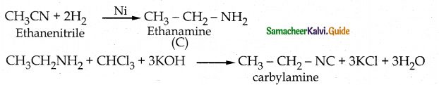 Samacheer Kalvi 12th Chemistry Guide Chapter 13 Organic Nitrogen Compounds 138