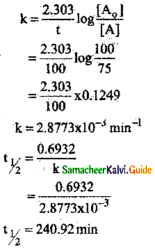 Samacheer Kalvi 12th Chemistry Guide Chapter 7 Chemical Kinetics 77